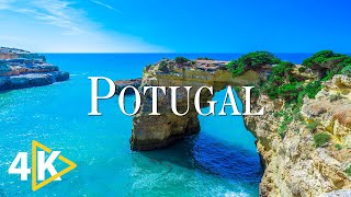 FLYING OVER PORTUGAL (4K UHD) - Soothing Music Along With Beautiful Nature Video