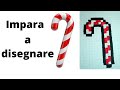 How To Draw a Candy cane. #pixelart#Easy#Drawings Comment dessiner une canne en bonbon