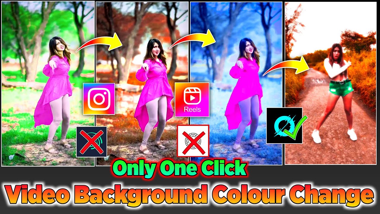Video Background Colour Change Only One Click Video Editing Tutorial & video mein background colour