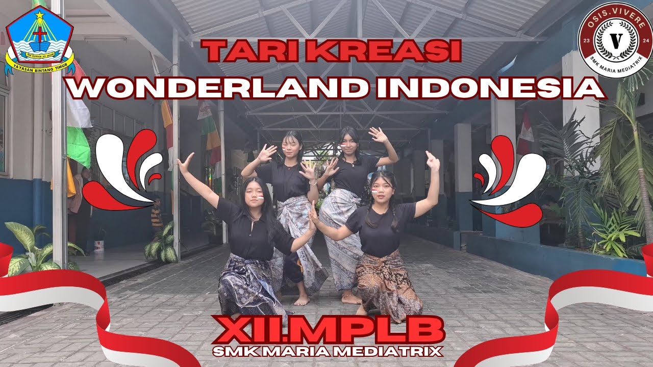 Tari Kreasi Wonderland Indonesia❤️🤍 | Pemenang Lomba Tari 17 Agustus 2024 [Kelas XII MPLB] | SMK MM