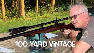 100 yard vintage rifle challenge Sears Ranger & Litscherts model A @MnShootingSports
