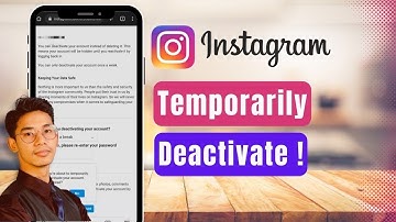 How to Temporarily Deactivate Instagram Account !