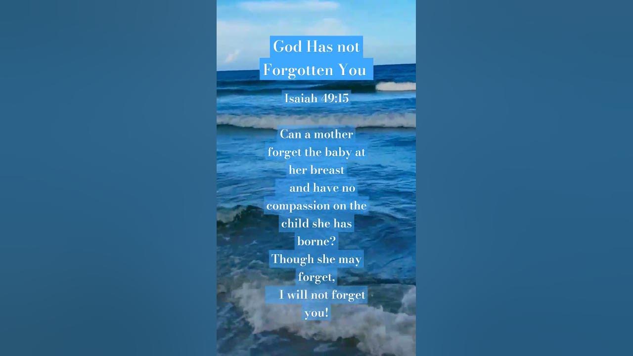 God has not Forgot You: Isaiah 49:15 🎶 by Cece Winans #motivation #music #inspiration #bible #gospel
