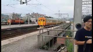 (1120915) 6043次鳴日號和8797次EMU100型英國貴婦自強號試運轉七堵進站(由汐止鐵道迷親自拍攝)