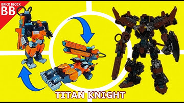 Speed build : Titan Knight (part 04) ⚡️ Unboxing Jie Star 67030 Lego Transformers combiner 5 in 1