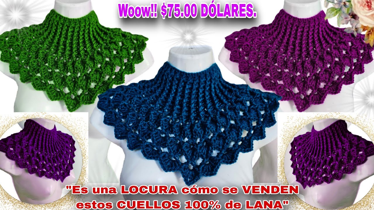 ⛔️ Woow!! Es una LOCURA cómo se VENDEN estos CUELLOS 100% de LANA 👉 ($75.00 Dólares) 😱