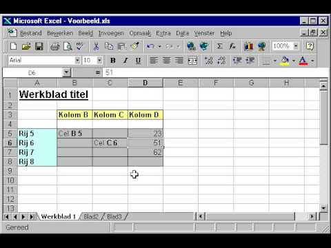 Excel les 2 (soorten schermbalken)