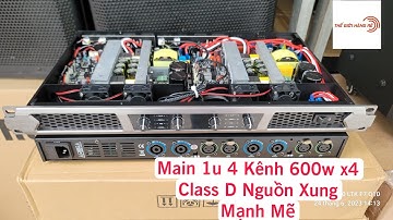 Cục Đẩy 4 Kênh 1U Class D Nguồn Xung Mạnh Mẽ - Thế Giới Hàng Rẻ