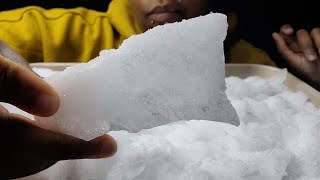 CRUNCHY PAN OF ORIGINAL FREEZER FROST SIDES & EDGES | iceeating asmr asmrice