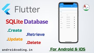 Flutter SQLite Implementation| SQFLite | Local Database | flutter coding