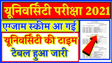 University Exam 2021|| B.A/B.SC /B.COM  Exam Date 2021|| B.A/B.SC/B.COM New Time Table 2021/B.A EXAM