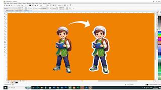 Cara membuat outline pada gambar png atau bitmap di Coreldraw X7