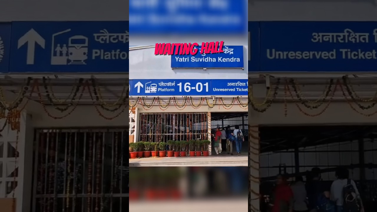 passenger waiting hall New Delhi railway station 