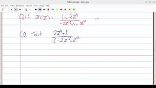 Inverse Z Transform using Long Division Arabic