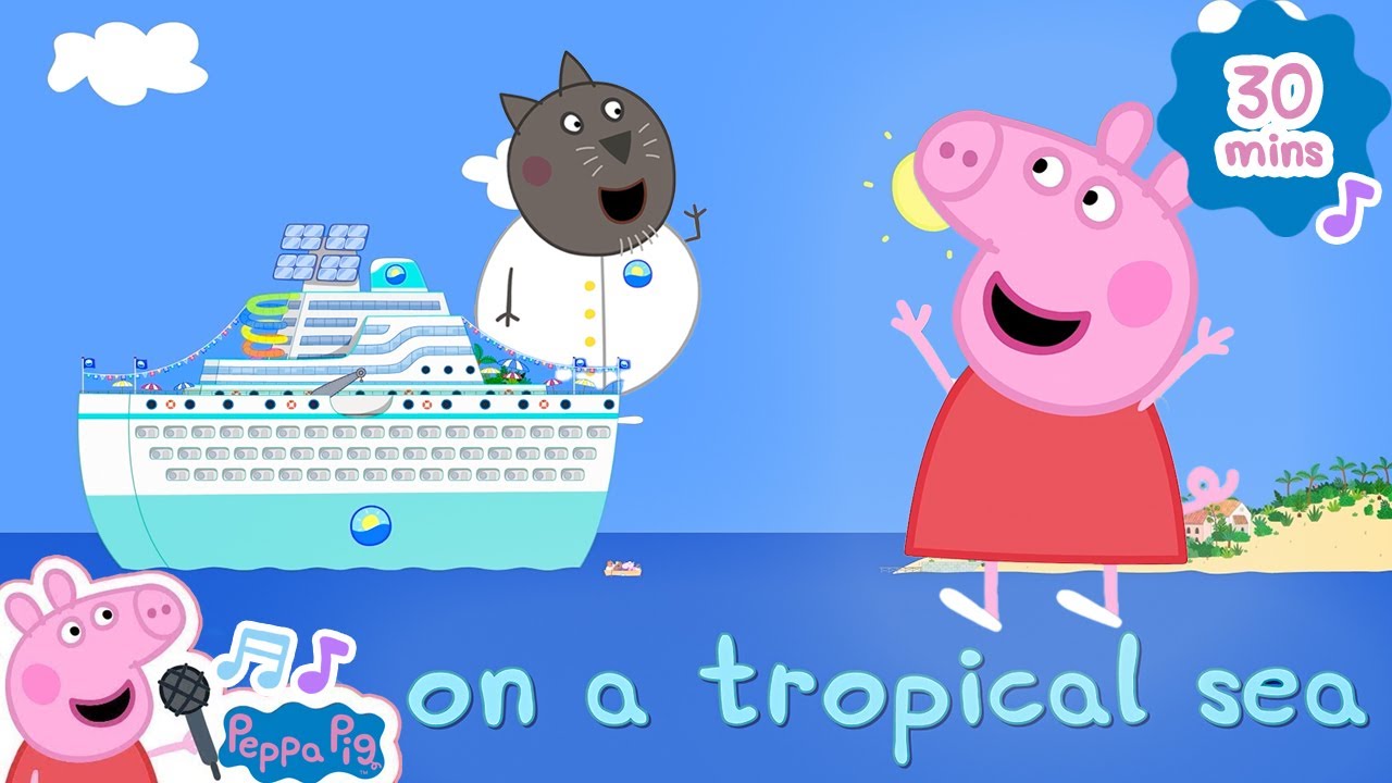 On A Cruise Ship! 🛳️ Animals Kids Songs & Nursery Rhymes | Peppa Pig Cartoon | Peppa Pig Music