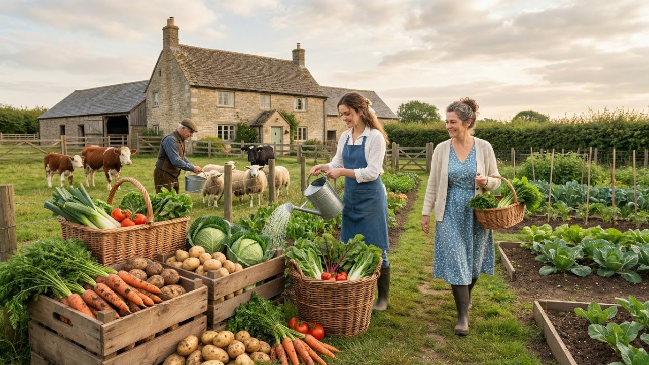 Family on a British Farm Life in the Countryside - YouTube