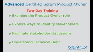 Advanced Certified Scrum Product Owner (A-CSPO℠)