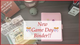 Stuffing $200 into our new GAME DAY Binder!!