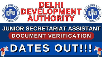 DDA JSA 2024 DOCUMENT VERIFICATION DATES OUT