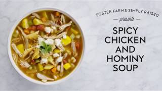 Spicy Chicken \& Hominy Soup