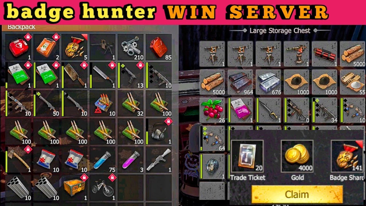 Lios win server badge hunter {last Island of Servival} video?
