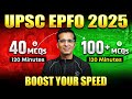 How to Boost Speed in UPSC EPFO Mock Tests 2025? UPSC EPFO APFC & EO AO Preparation