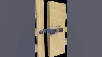 Door Lock 03 #3d #animation #lock #idea #satisfying #render #art #wooden