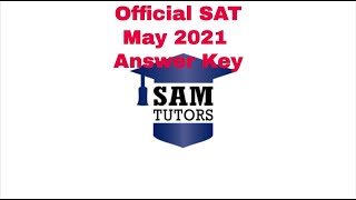 Official May 2021 SAT Answers