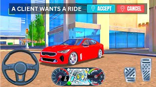 Picking Up Uber Rider in a Kia Stinger 🚙 | Taxi Sim 2022 Evolution #simrisemobile screenshot 3
