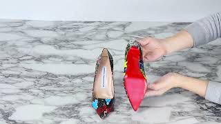 KAIRE Graffiti Red Sole High Heel Stilettos Pumps - 10cm - JESSICABUURMAN