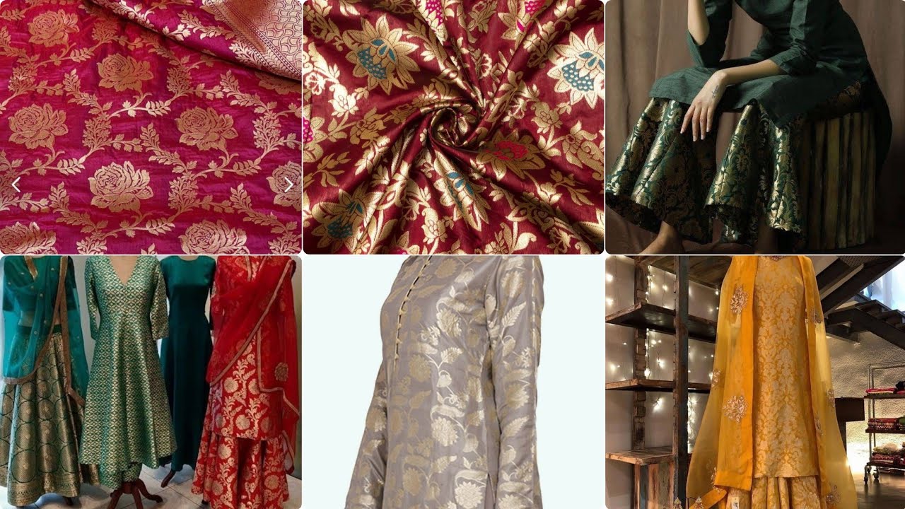 banarasi dress material design Banarasi Silk Dress Materials Maatshi