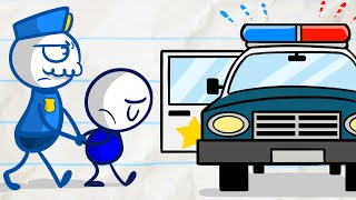 Pencilmate & Pencilmiss 🚓 COPS 🚓 POLICE OFFICER 🙈 Cartoons 2020 | Animation | Pencilmation