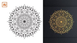 How To Create Mastering Floral Ornament Design in Illustrator | Adobe Illustrator | #illustrator