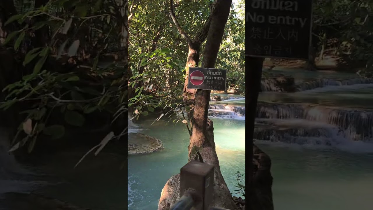 น้ำตกตาดกวางสี  #Kuang Si Falls Tat Kuang Si Waterfalls @Luang Prabang,Laos