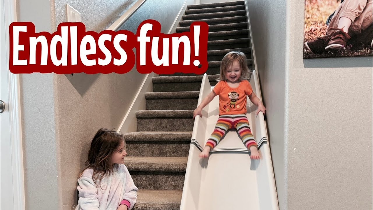 Indoor Stair Slide that will keep them active in those winter months!