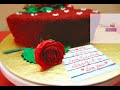 Rose Red Velvet Heart Cake