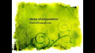 Green Ornament PowerPoint Template by PoweredTemplate.com