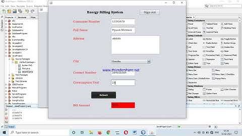 Energy Billing System using Java Swing