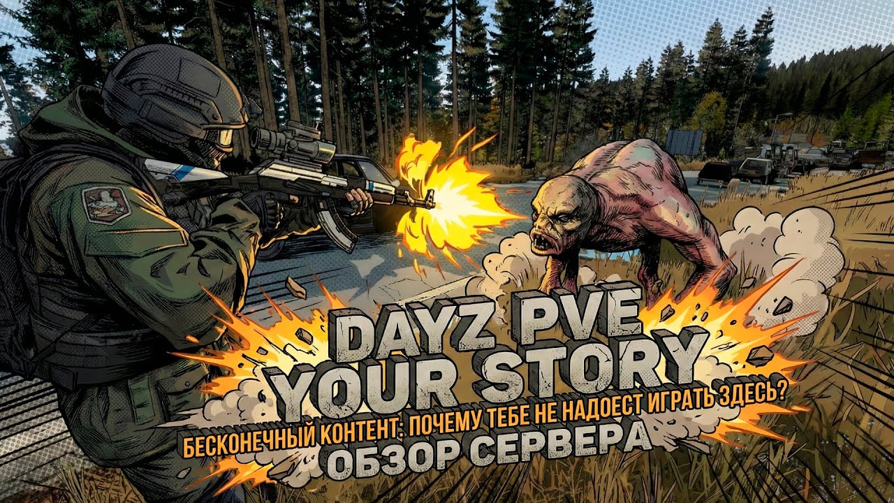 ОБЗОР DayZ YOUR STORY PVE - Сотни Квестов , Грабоиды , Акулы и Ограбления Инкассаторов