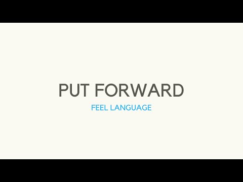 [1 minute English listening] Put forward