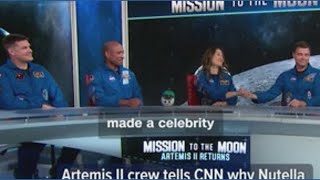 Artemis II crew tells CNN's Anderson Cooper about Nutella in space