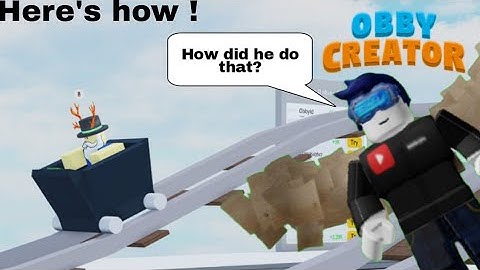 How to make a cart ride in obby creator (Tutorial)