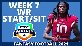 2021 Fantasy Football - Week 7 Wide Receivers - MUST Start or Sit (Every Match Up)