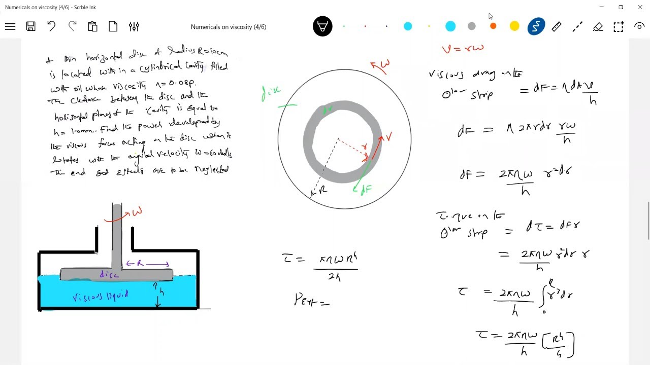 Numericals on viscosity