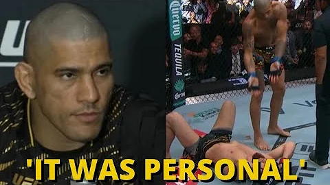 Alex Pereira's first reaction after KO'ing Magomed Ankalaev at UFC 320