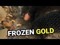 Sniping gold nuggets from snowy rivers