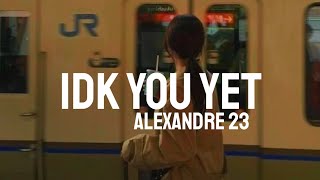 Alexandre 23 - Idk You Yet (tradução/legendado)