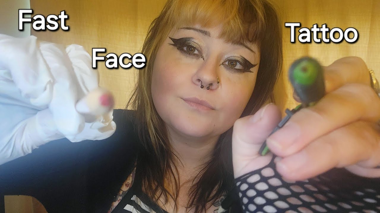 ASMR - Chaotic Tattoo Artist Gives You A Face Tat‼️ Fast & Aggressive 🔥