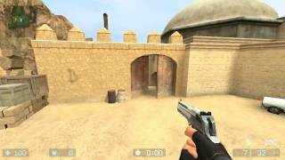 Holding off Bomb Sites de_dust2 (Counter Strike Source)