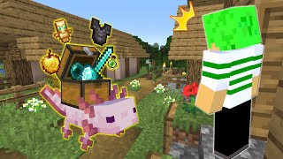 【マインクラフト】ウーパールーパーが『最強のアイテム』を配達してくれる世界でサバイバル